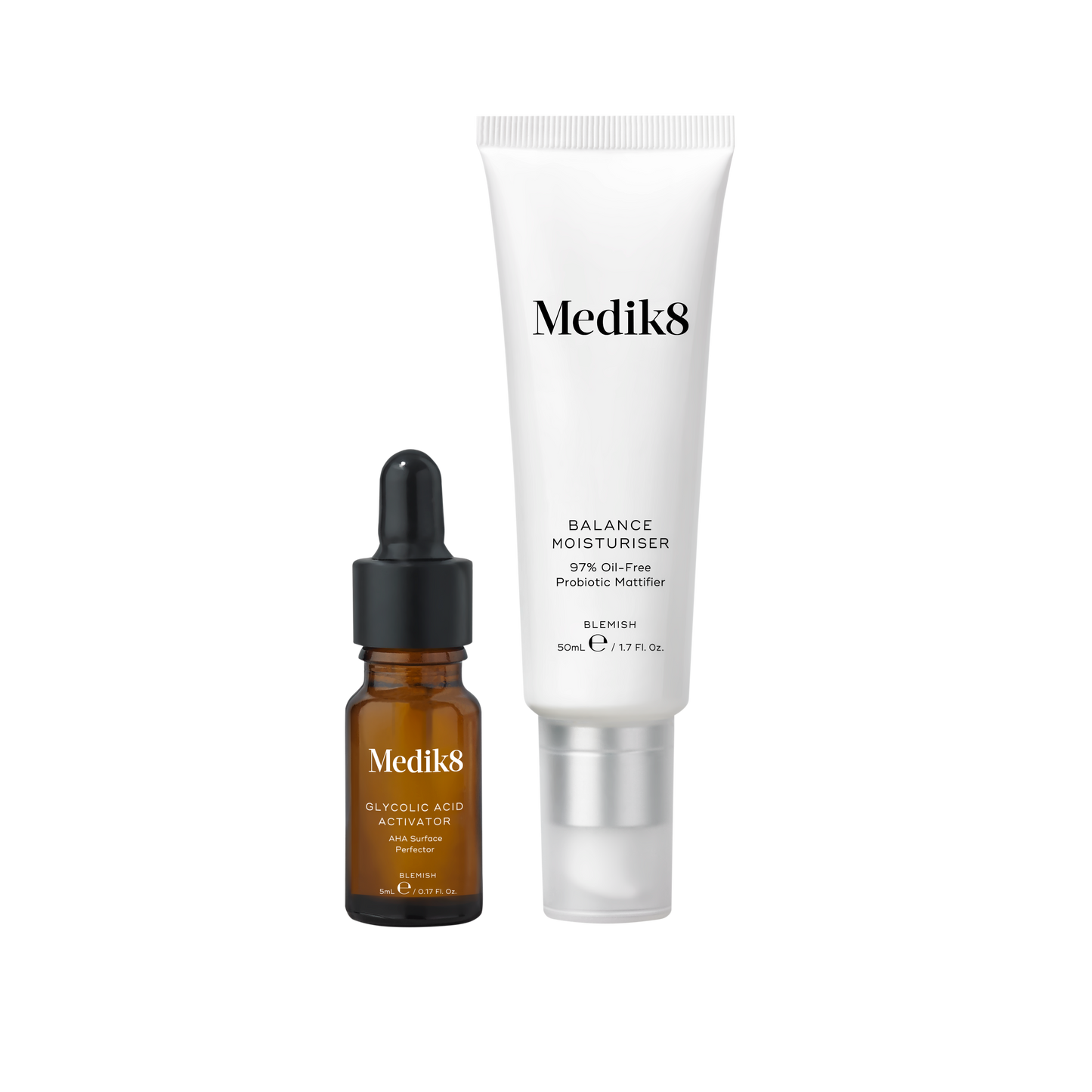Medik8 Balance Moisturiser & Glycolic Acid Activator - 50ml/10ml